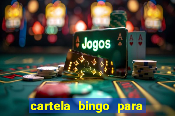 cartela bingo para cha de cozinha imprimir gratis