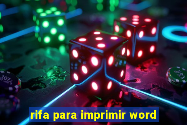 rifa para imprimir word