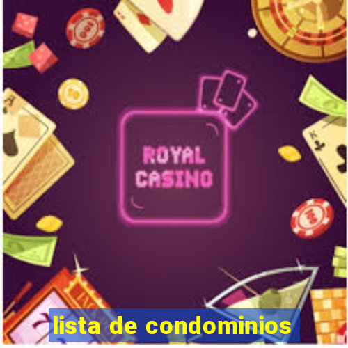 lista de condominios