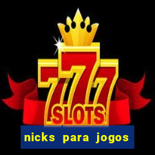 nicks para jogos de tiro