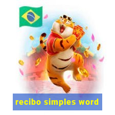 recibo simples word